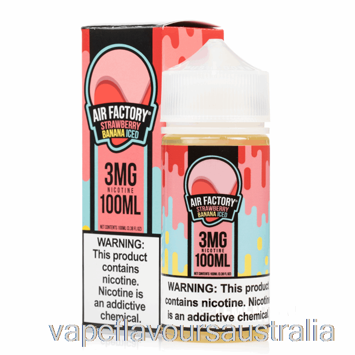 Vape Australia Strawberry Banana Ice - Air Factory - 100mL 0mg